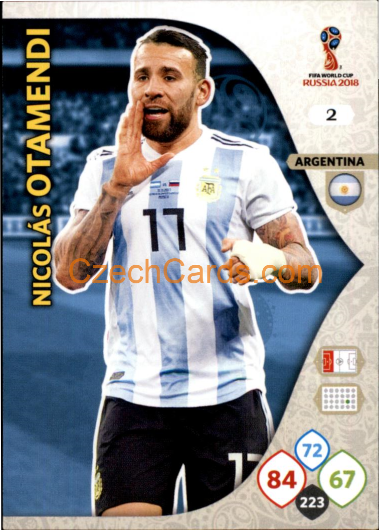 Nicolás Otamendi 2018 Panini WC Russia  Adrenalyn #2