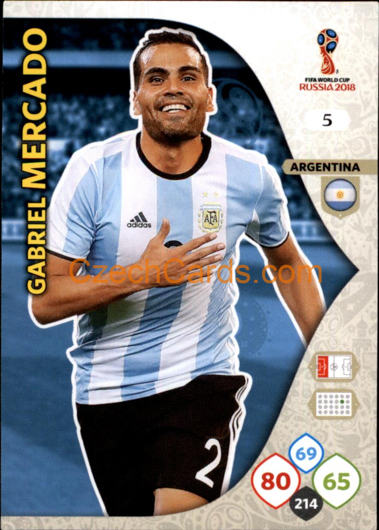 Gabriel Mercado 2018 Panini WC Russia  Adrenalyn #5