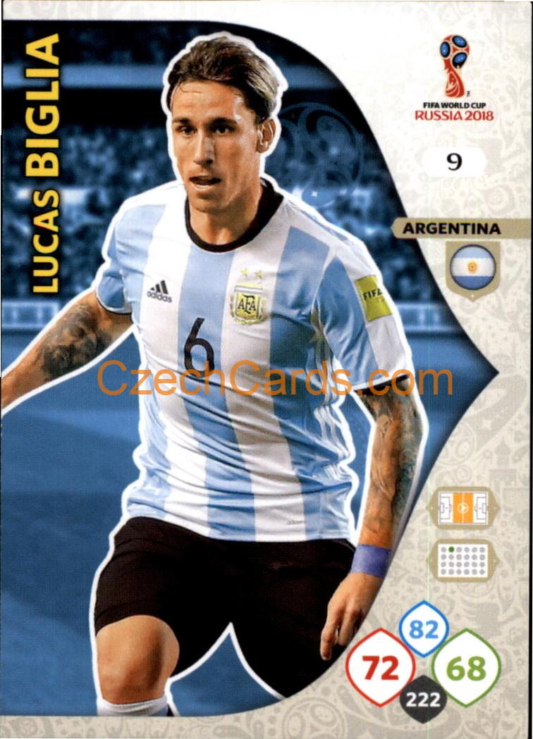 Lucas Biglia 2018 Panini WC Russia  Adrenalyn #9