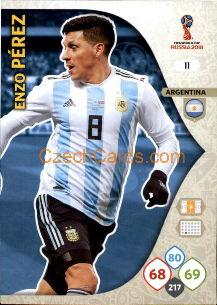 Enzo Pérez 2018 Panini WC Russia  Adrenalyn #11