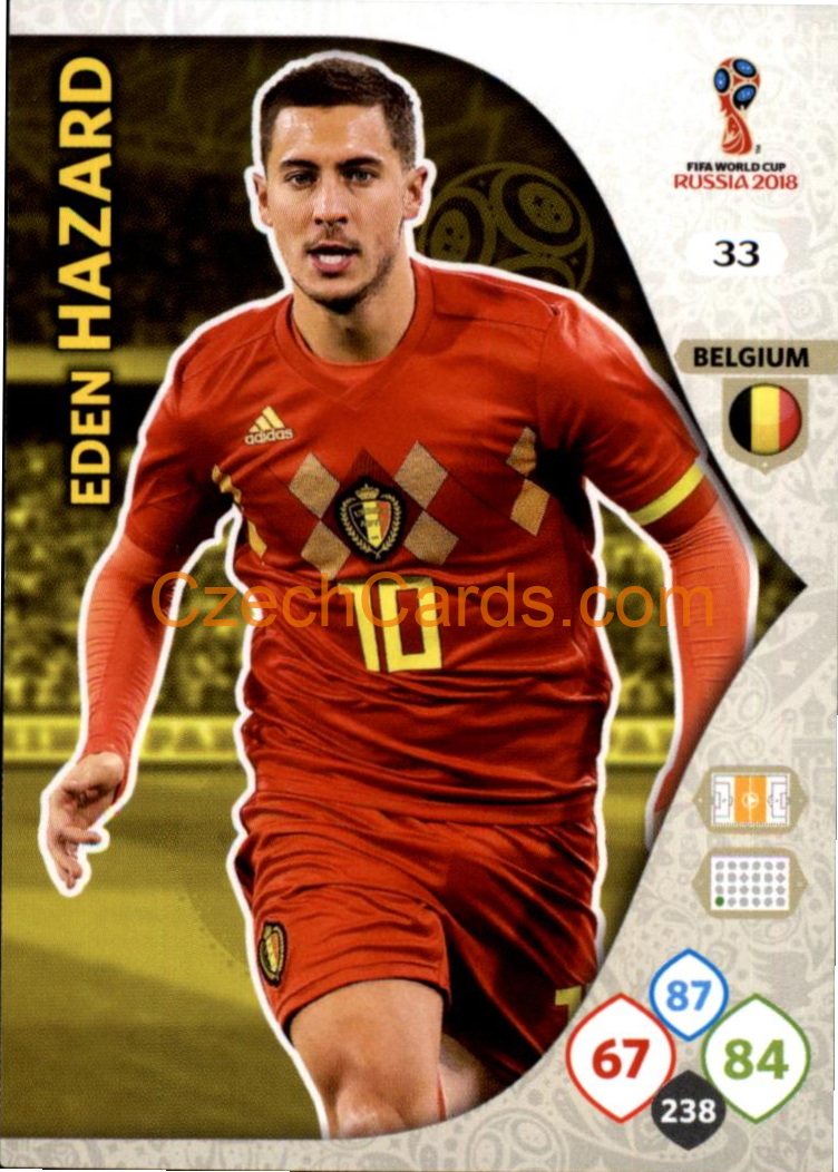 Eden Hazard 2018 Panini WC Russia  Adrenalyn #33