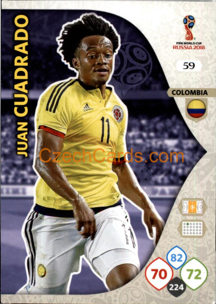 Juan Cuadrado 2018 Panini WC Russia  Adrenalyn #59