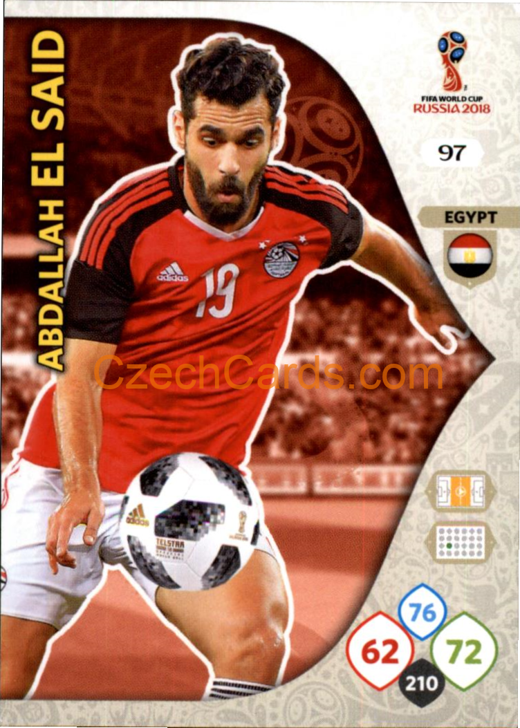 Abdallah El Said 2018 Panini WC Russia  Adrenalyn #97