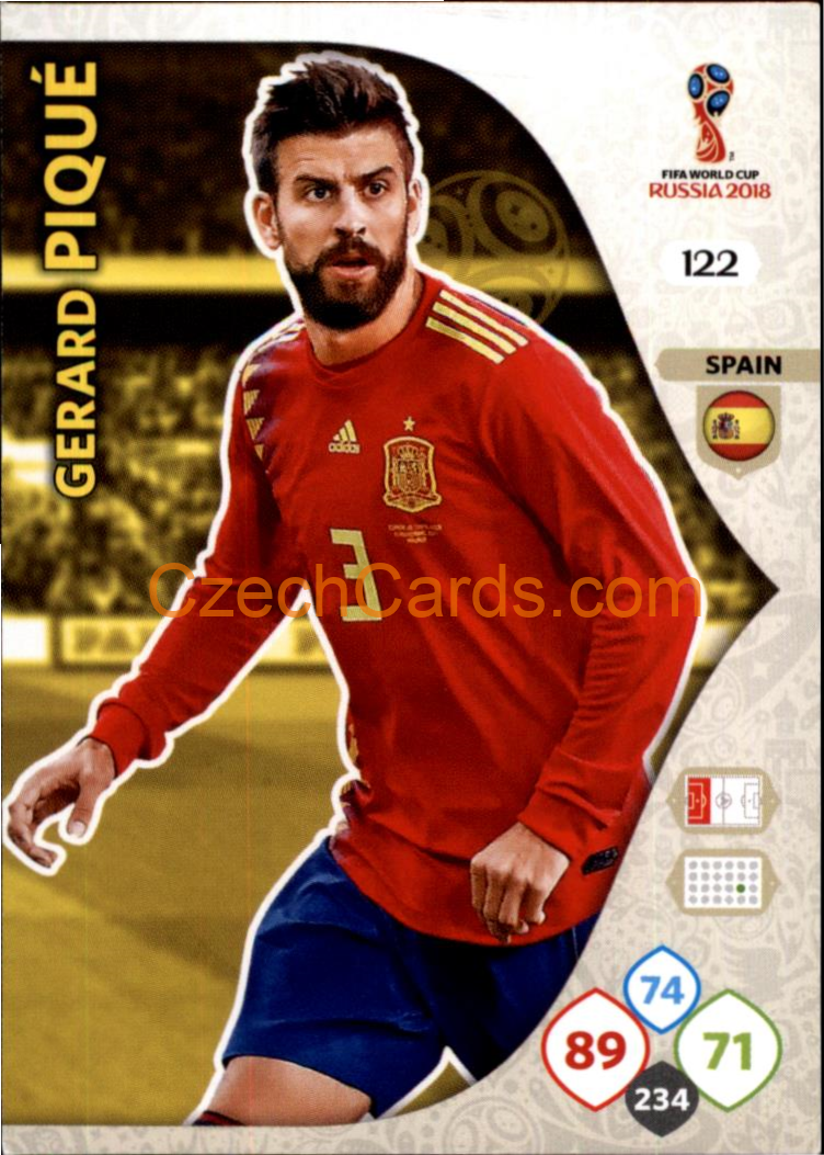 Gerard Piqué 2018 Panini WC Russia  Adrenalyn #122