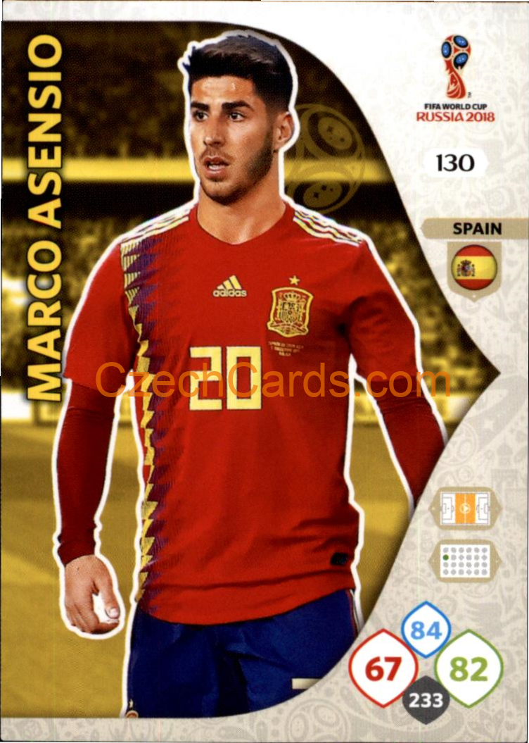 Marco Asensio 2018 Panini WC Russia  Adrenalyn #130