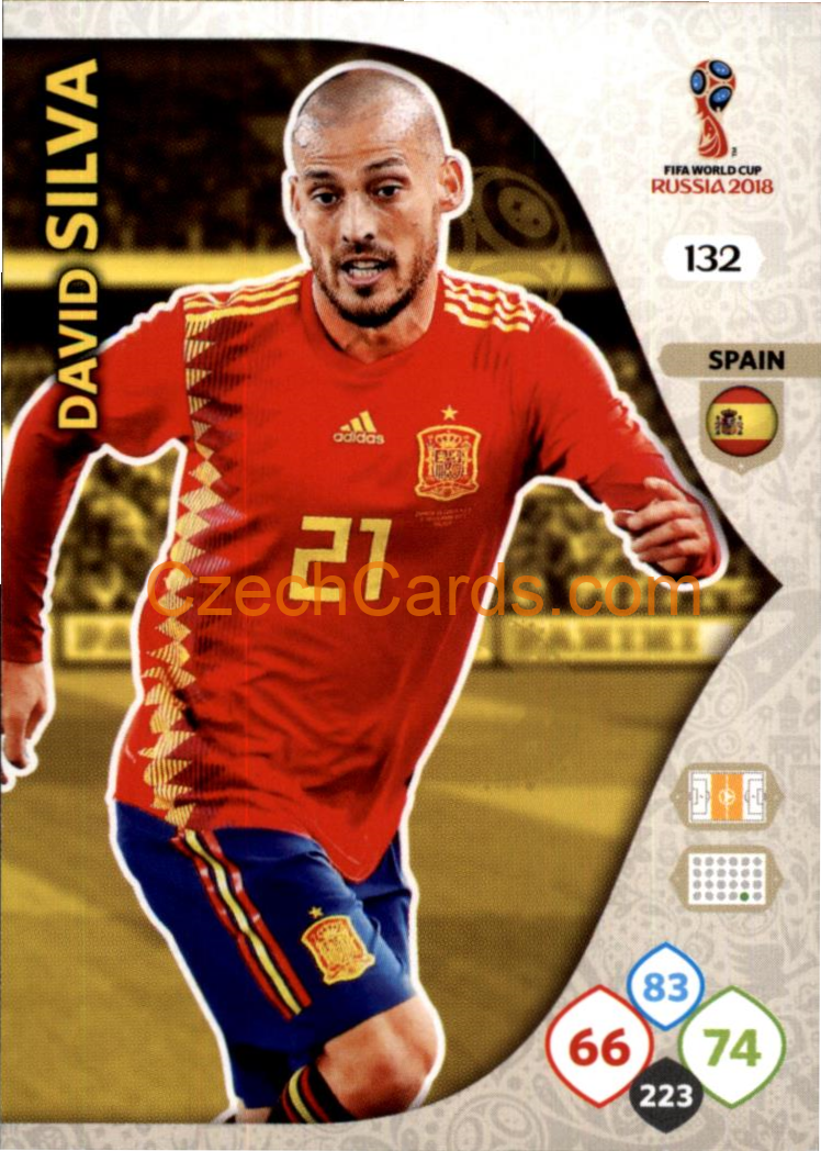 David Silva 2018 Panini WC Russia  Adrenalyn #132