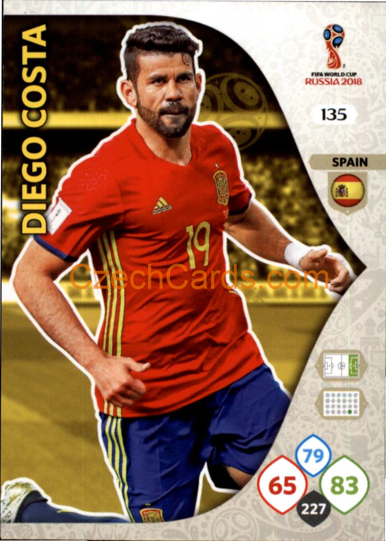 Diego Costa 2018 Panini WC Russia  Adrenalyn #135