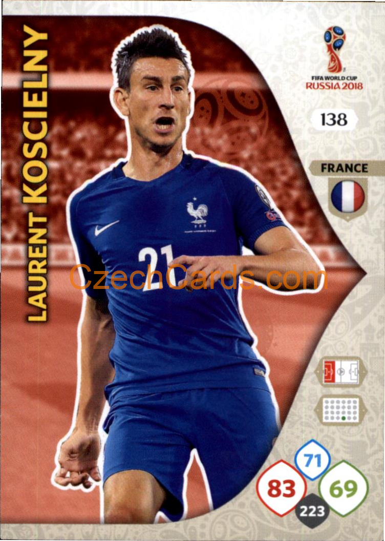 Laurent Koscielny 2018 Panini WC Russia  Adrenalyn #138