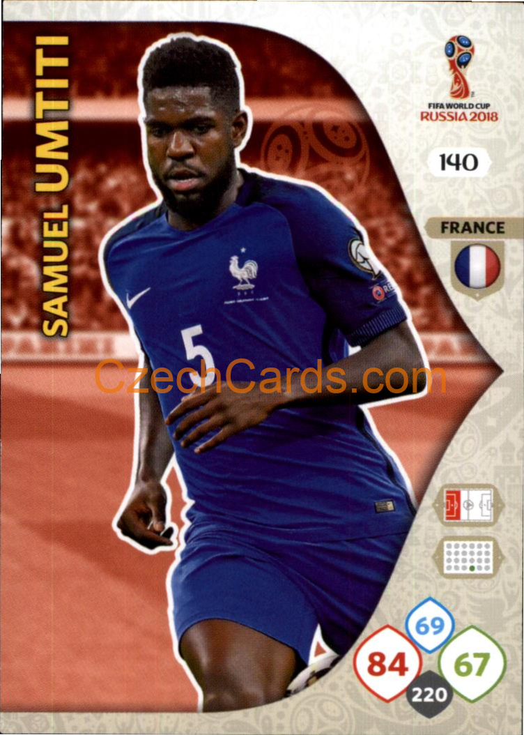 Samuel Umtiti 2018 Panini WC Russia  Adrenalyn #140