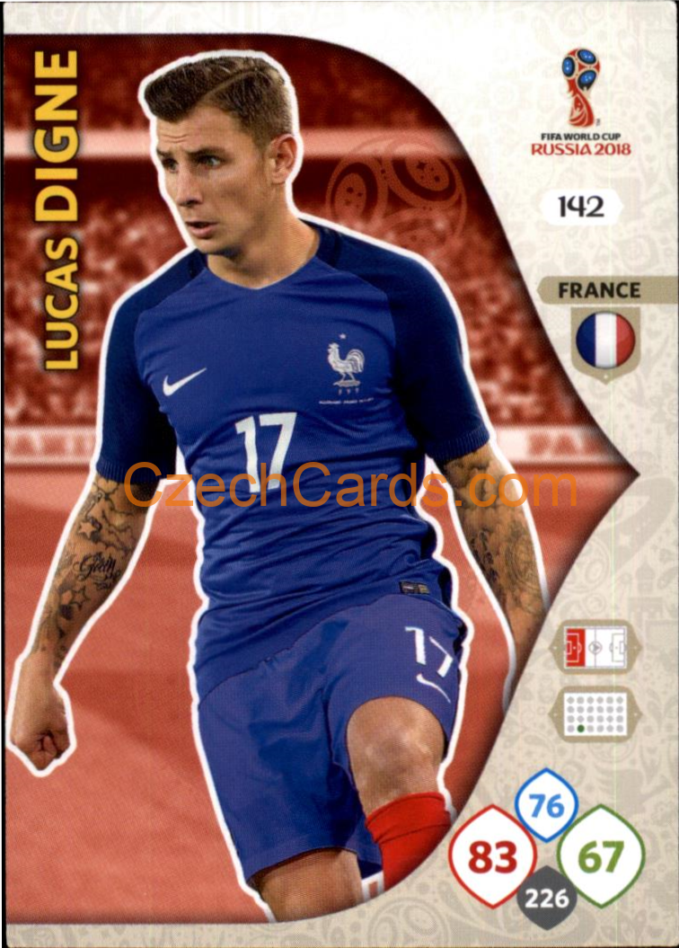 Lucas Digne 2018 Panini WC Russia  Adrenalyn #142