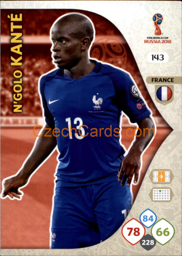 N'Golo Kanté 2018 Panini WC Russia  Adrenalyn #143