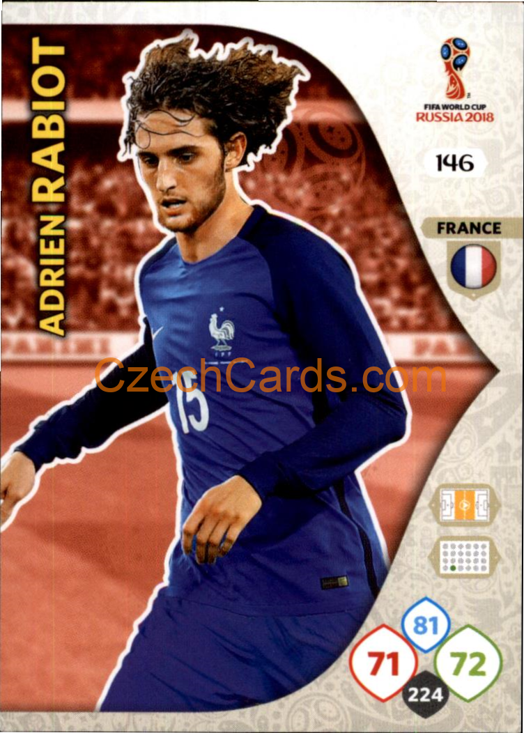 Adrien Rabiot 2018 Panini WC Russia  Adrenalyn #146