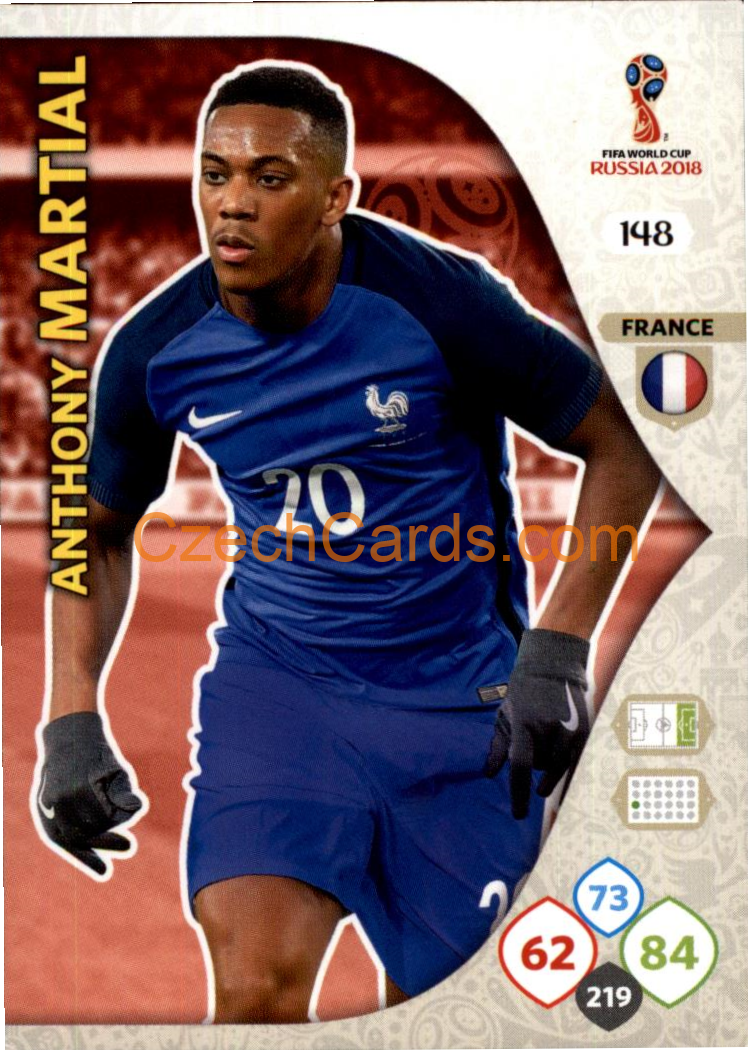 Anthony Martial 2018 Panini WC Russia  Adrenalyn #148