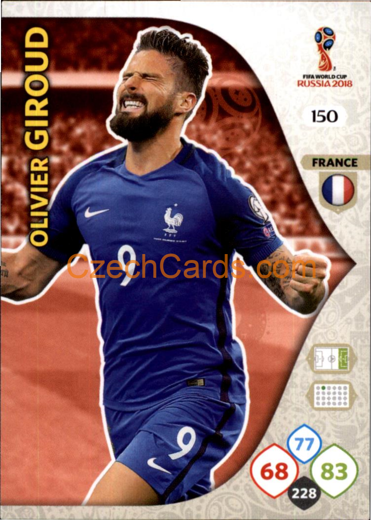 Olivier Giroud 2018 Panini WC Russia  Adrenalyn #150