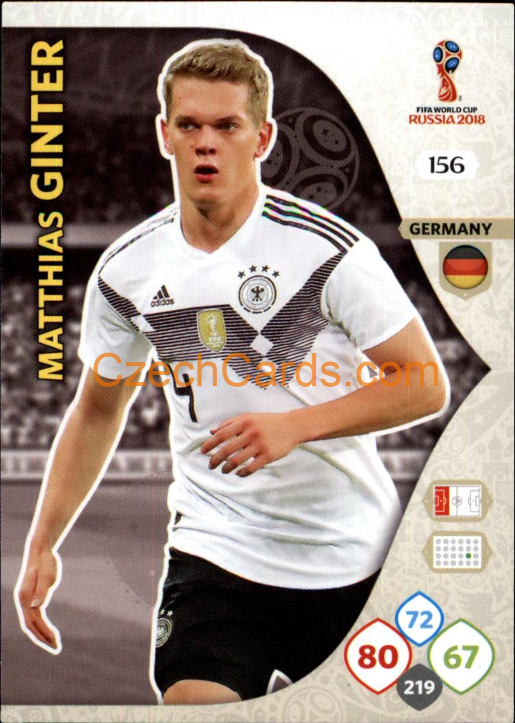 Matthias Ginter 2018 Panini WC Russia  Adrenalyn #156