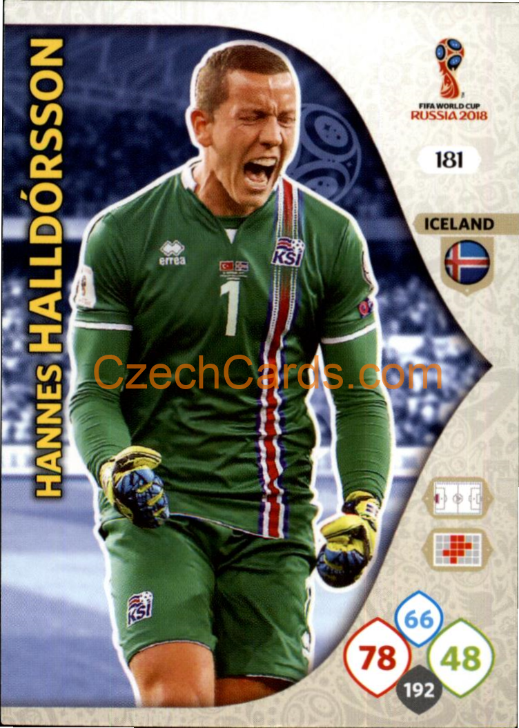 Hannes Halldórsson 2018 Panini WC Russia  Adrenalyn #181