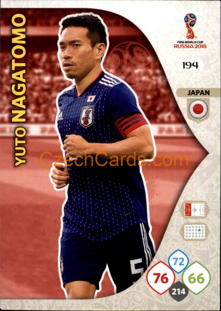 Yuto Nagatomo 2018 Panini WC Russia  Adrenalyn #194