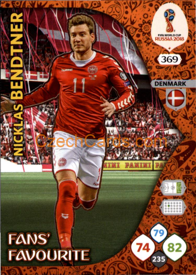Nicklas Bendtner 2018 Panini WC Russia  Adrenalyn Fans' Favourite #369