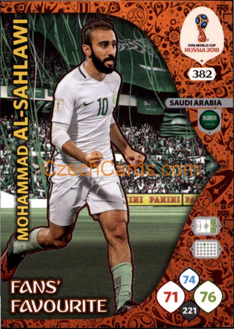 Mohammad Al-Sahlawi 2018 Panini WC Russia  Adrenalyn Fans' Favourite #382