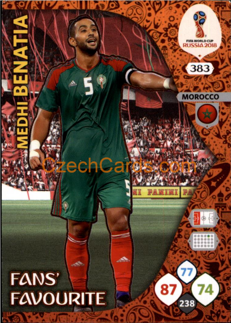 Medhi Benatia 2018 Panini WC Russia  Adrenalyn Fans' Favourite #383