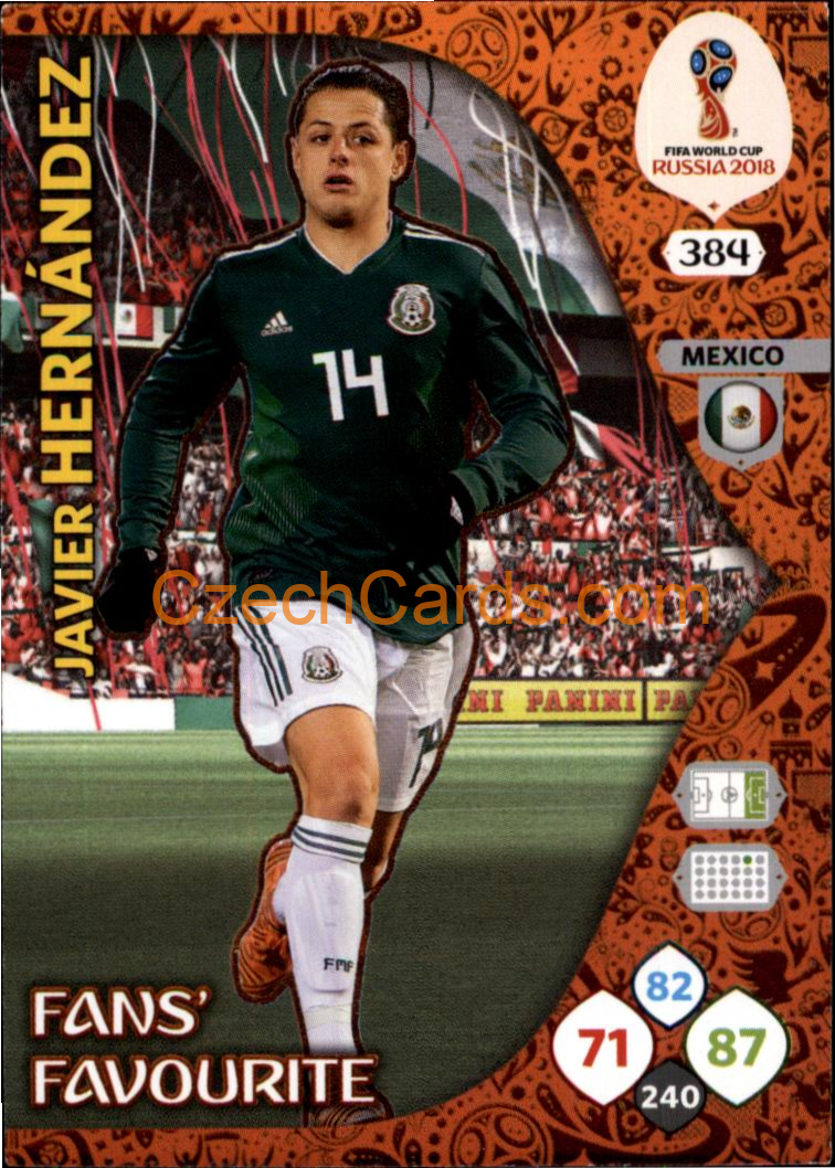 Javier Hernández 2018 Panini WC Russia  Adrenalyn Fans' Favourite #384
