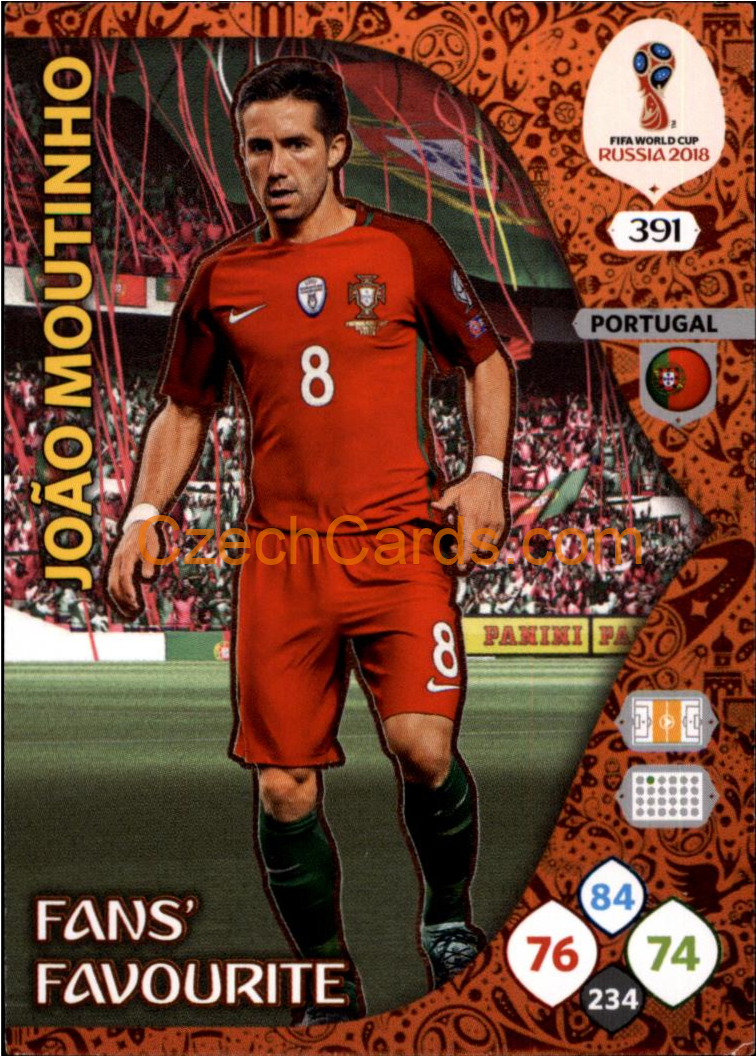 João Moutinho 2018 Panini WC Russia  Adrenalyn Fans' Favourite #391
