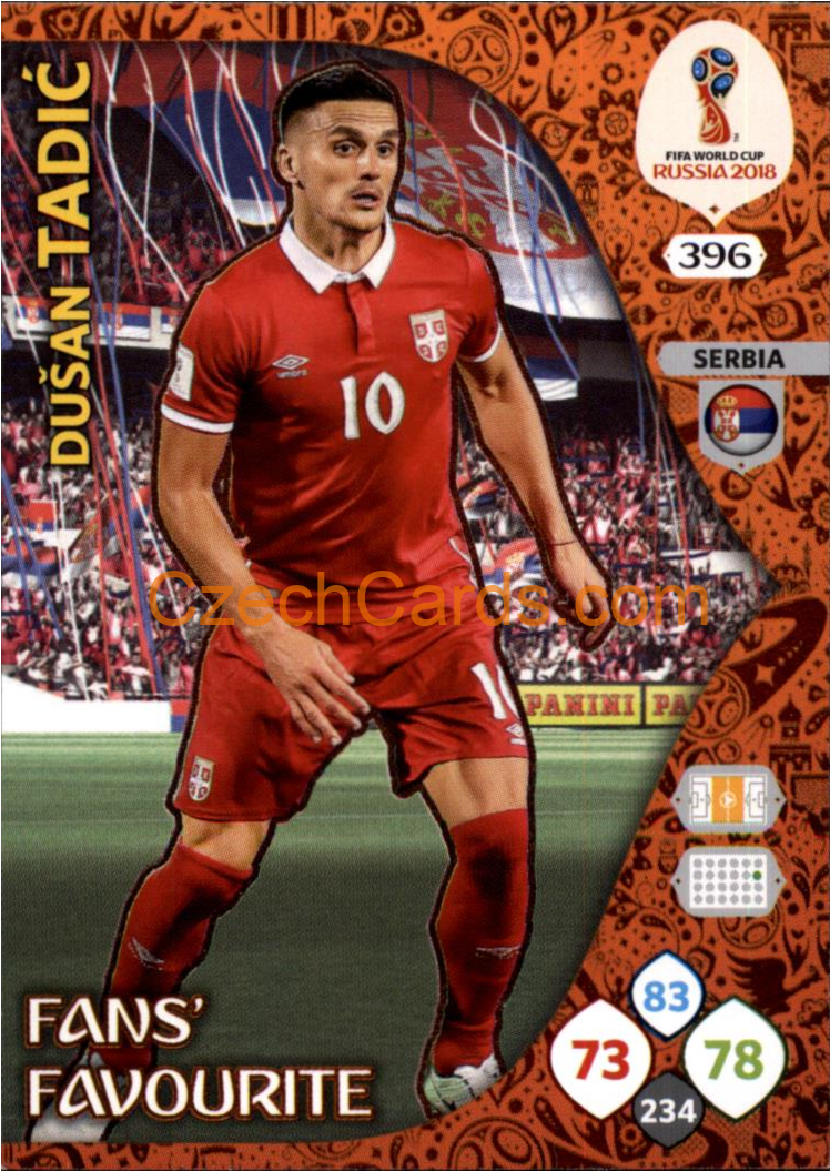 Dušan Tadić 2018 Panini WC Russia  Adrenalyn Fans' Favourite #396