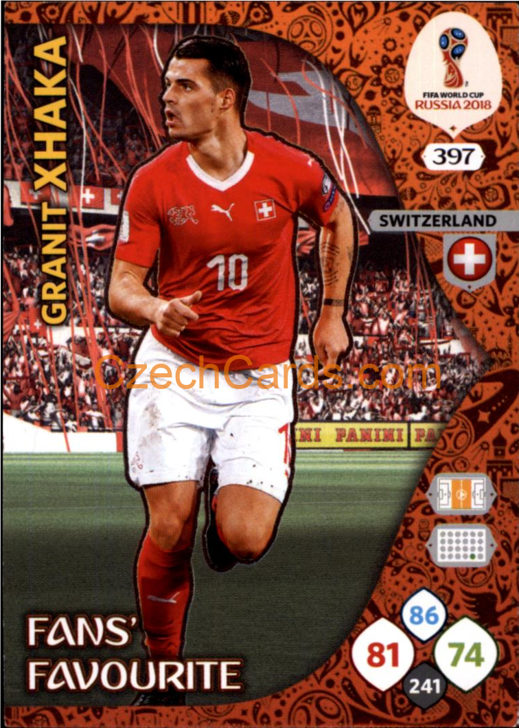 Granit Xhaka 2018 Panini WC Russia  Adrenalyn Fans' Favourite #397