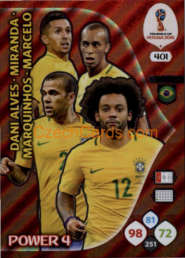 Brazil 2018 Panini WC Russia  Adrenalyn Power 4 #401