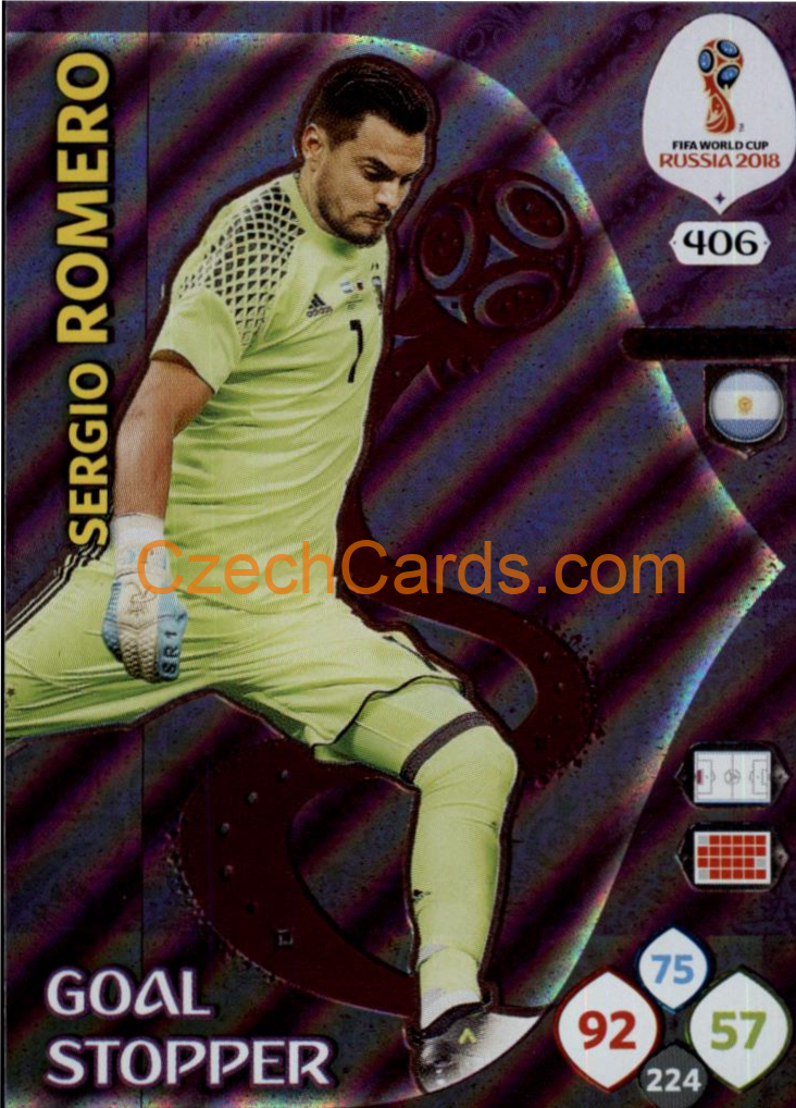 Sergio Romero 2018 Panini WC Russia Goal Stopper 4 #406
