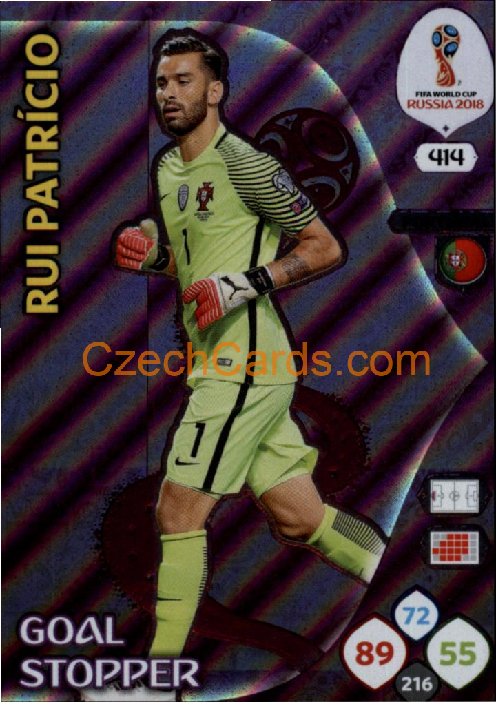 Rui Patricio 2018 Panini WC Russia Goal Stopper 4 #414