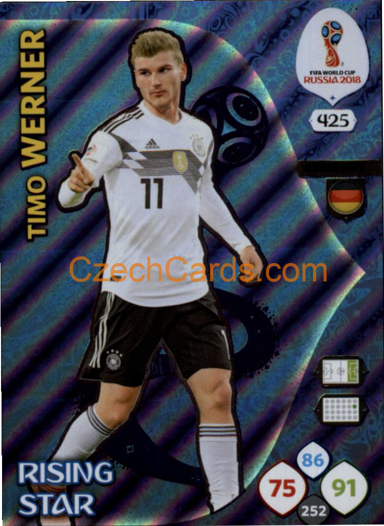 Timo Werner 2018 Panini WC Russia Goal Rising Star #425