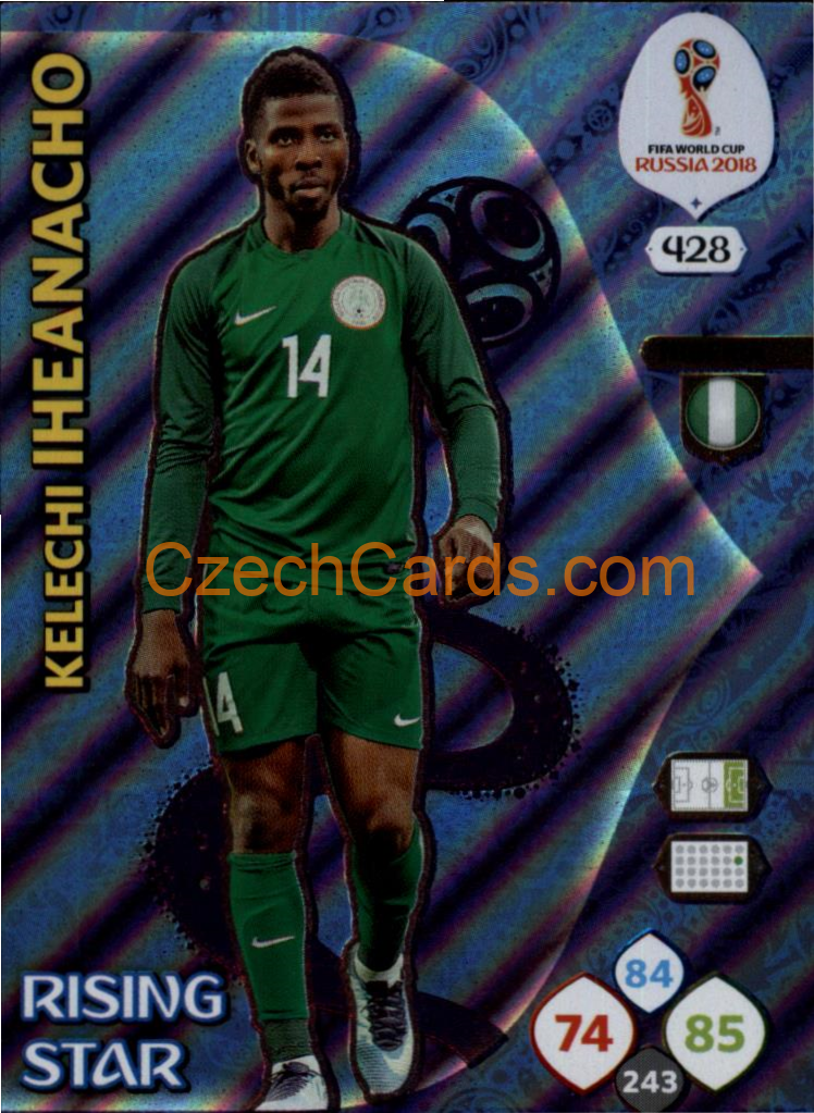 Kelechi Iheanacho 2018 Panini WC Russia Goal Rising Star #428