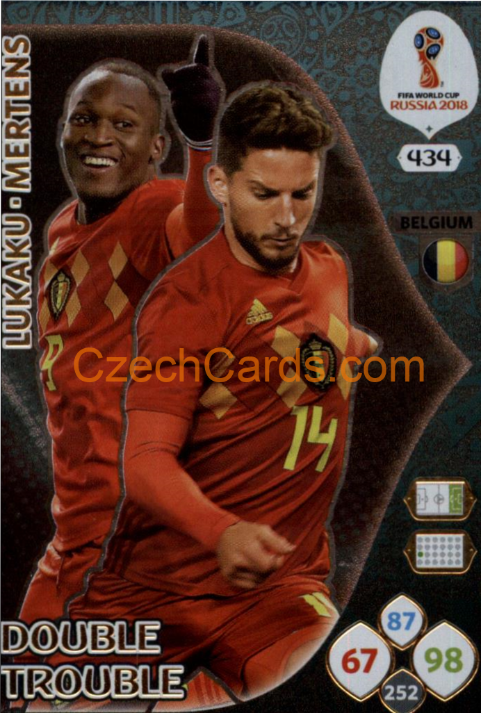 Lukaku / Mertens 2018 Panini WC Russia Goal Double Trouble #434