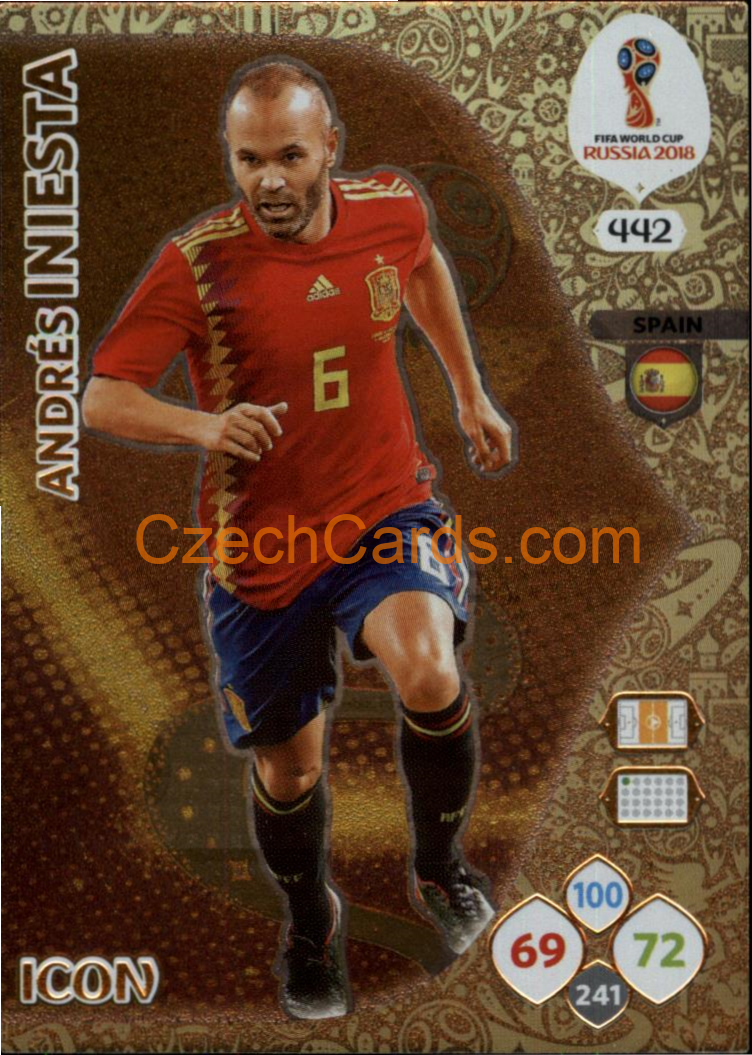 Andrés Iniesta 2018 Panini WC Russia Goal Icon #442