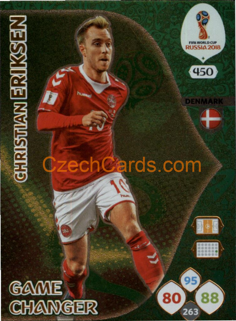 Christian Eriksen 2018 Panini WC Russia Game Changer #450