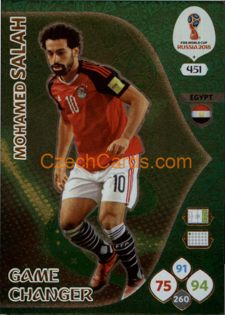 Mohamed Salah 2018 Panini WC Russia Game Changer #451