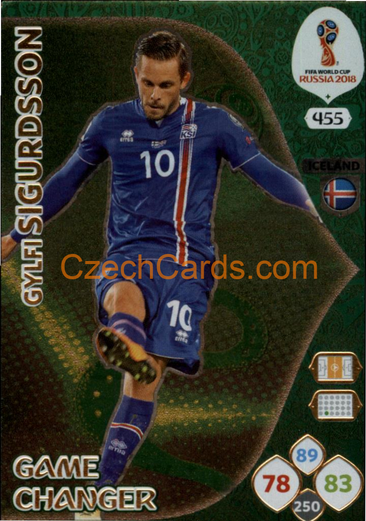 Gylfi Sigurdsson 2018 Panini WC Russia Game Changer #455