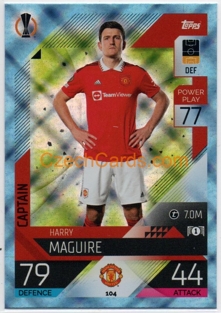 Harry Maguire Topps Match Attax 2022/23 Crystal Parallel #104