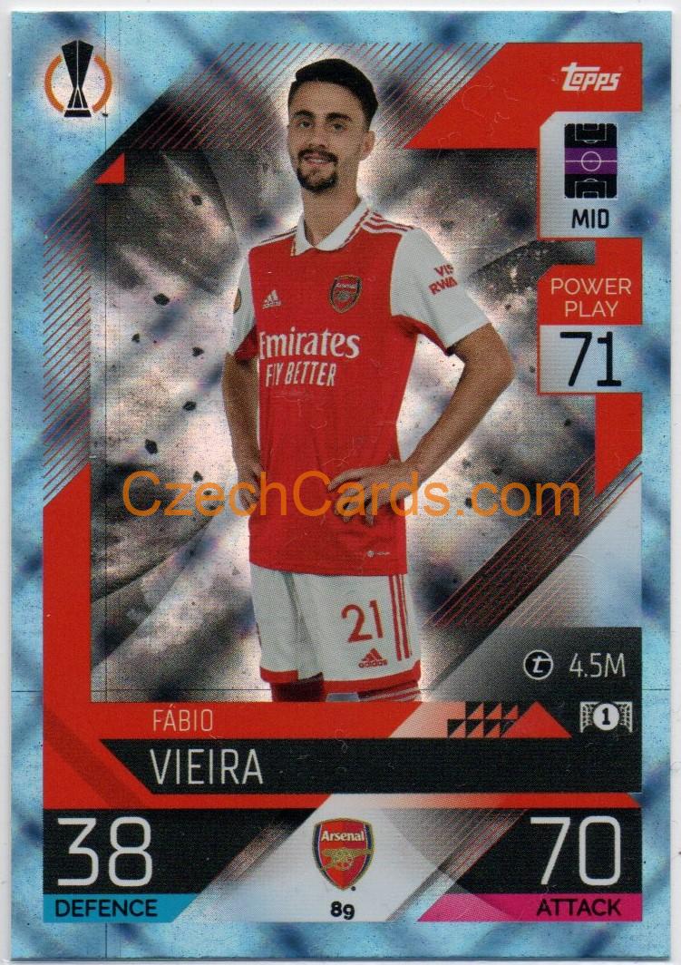 Fabio Vieira Topps Match Attax 2022/23 Crystal Parallel #89