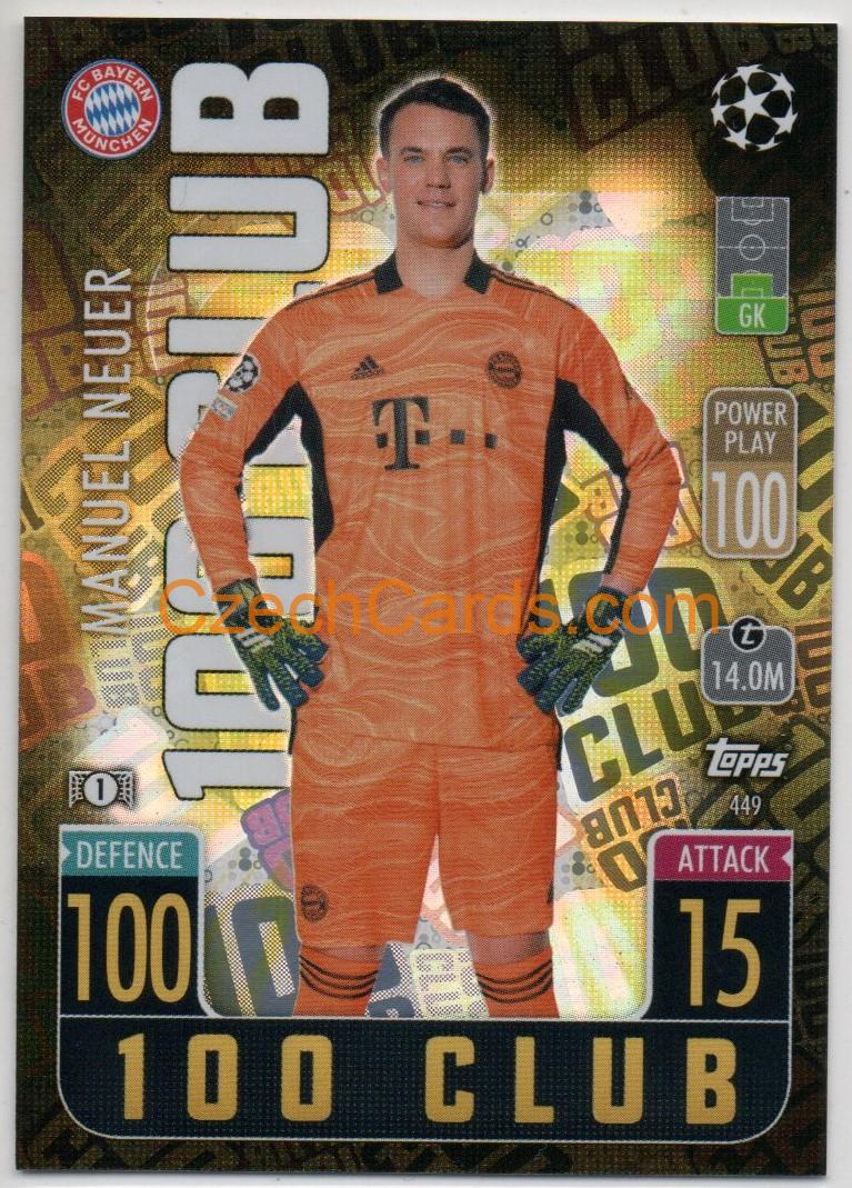 Manuel Neuer Topps Match Attax 2021/22 100 Club #449