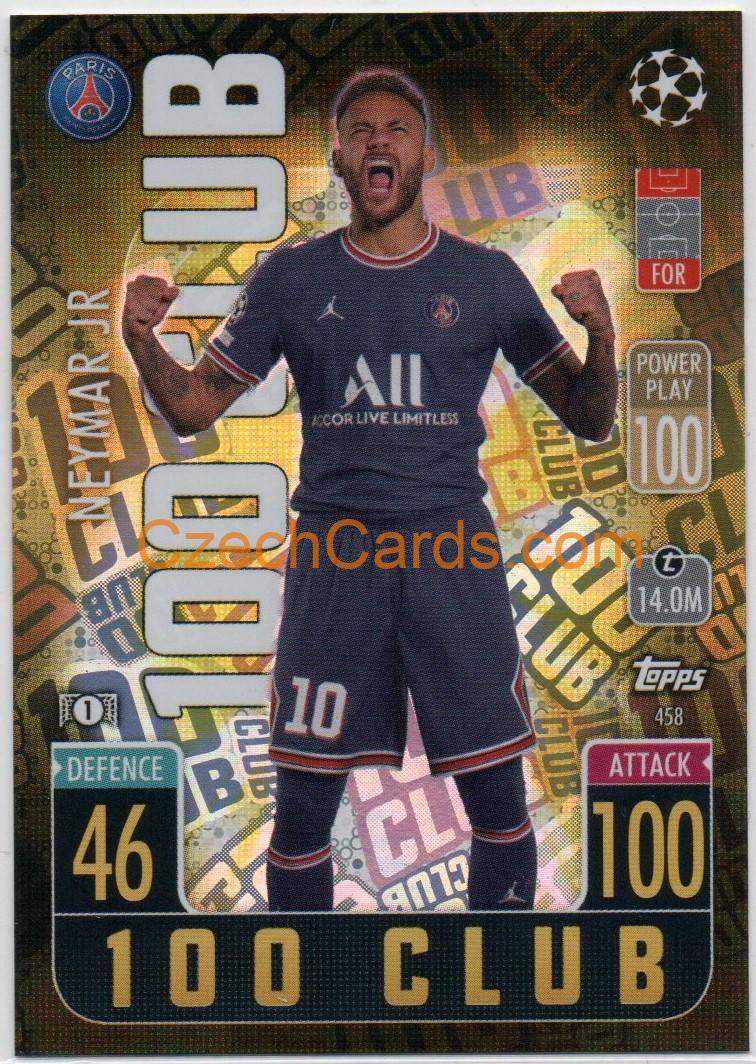 Neymar Jr Topps Match Attax 2021/22 100 Club #458