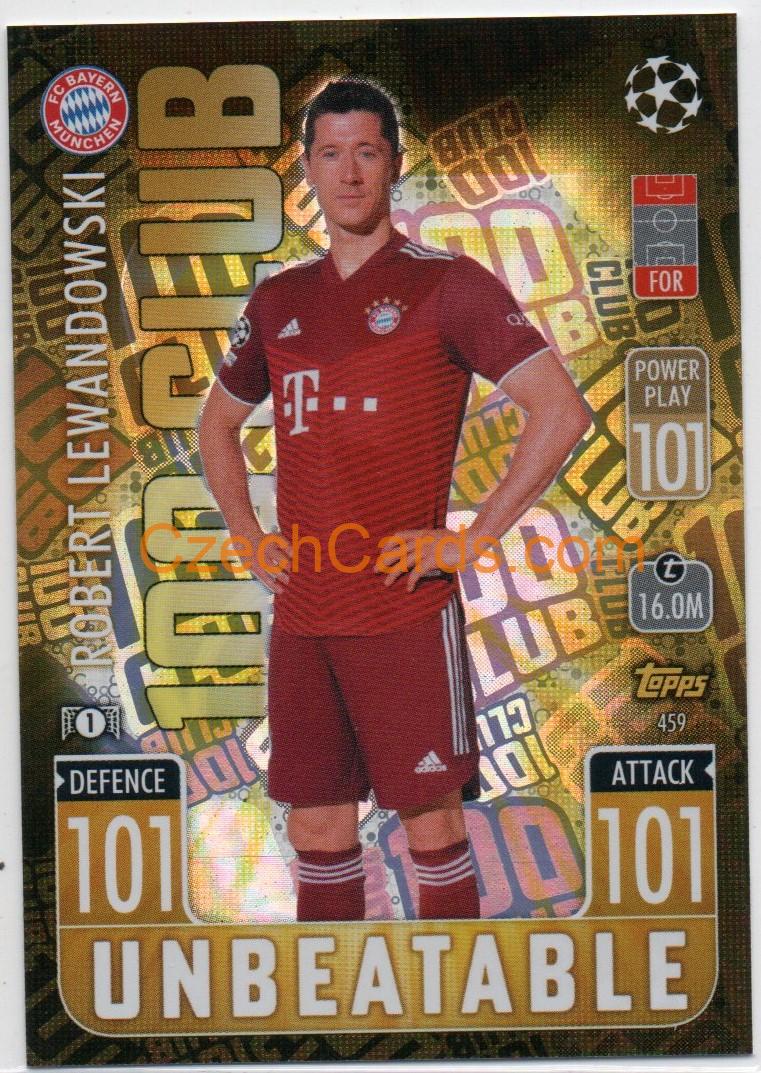 Robert Lewandowski Topps Match Attax 2021/22 100 Club #459