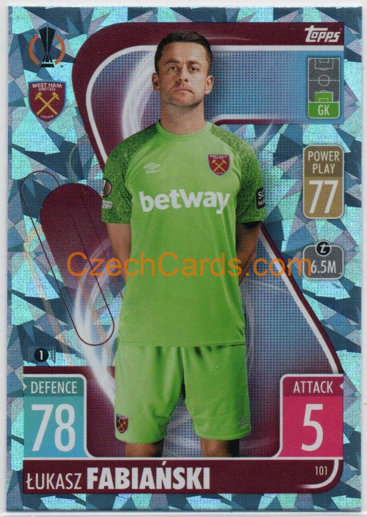 Łukasz Fabiański Match Attax 2021/22 Crystal Paralel #101