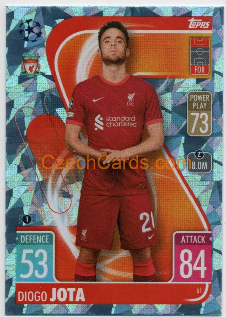 Diogo Jota Match Attax 2021/22 Crystal Paralel #61