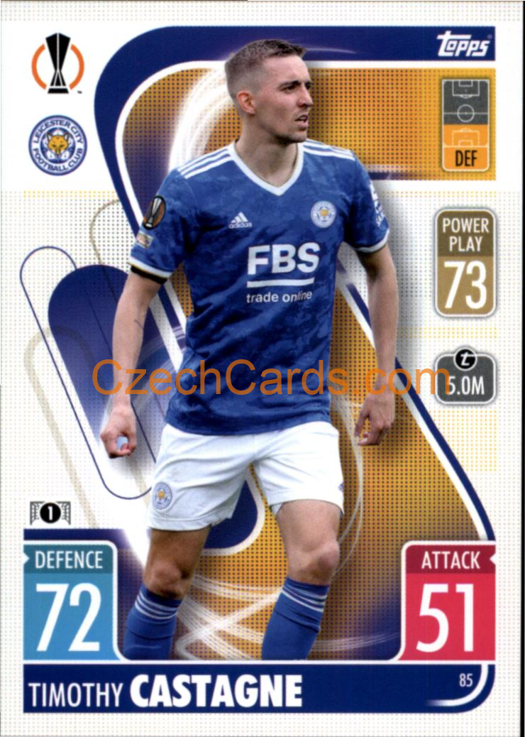 Timothy Castagne Topps Match Attax 2021/22 #85
