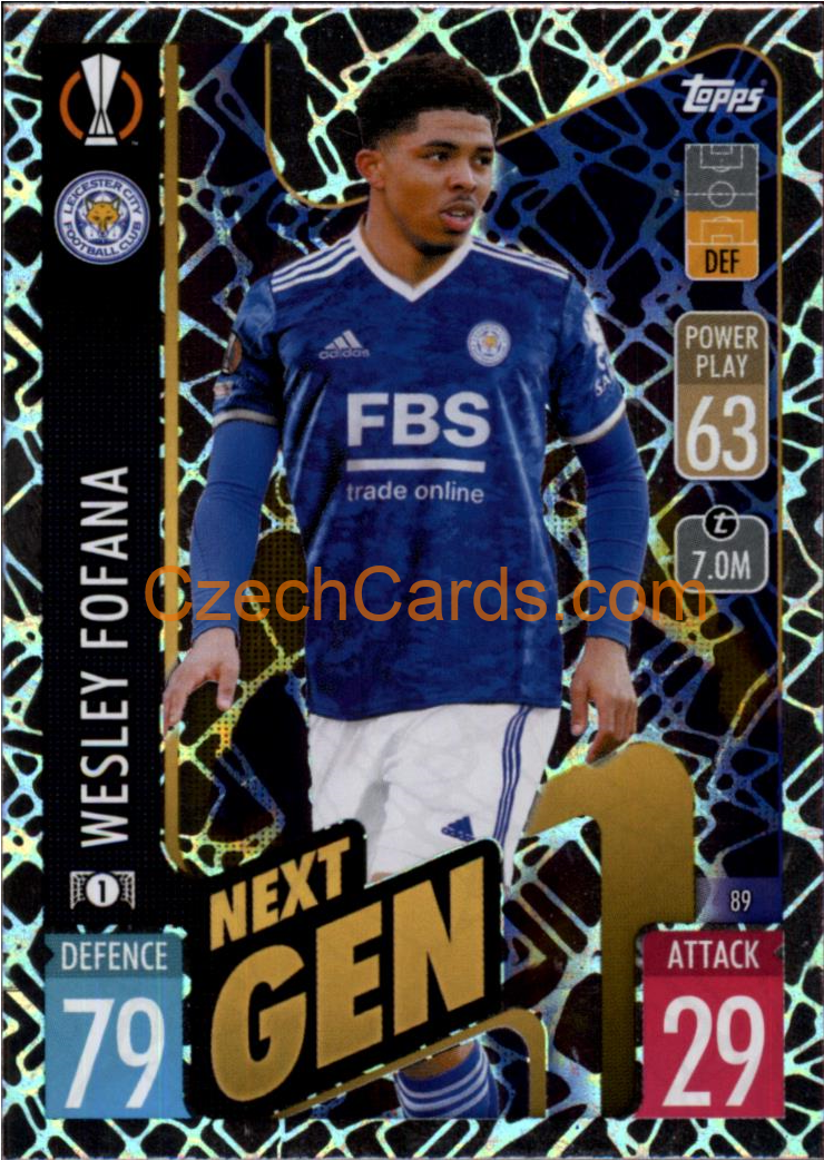 Wesley Fofana Topps Match Attax 2021/22 Next Gen #89