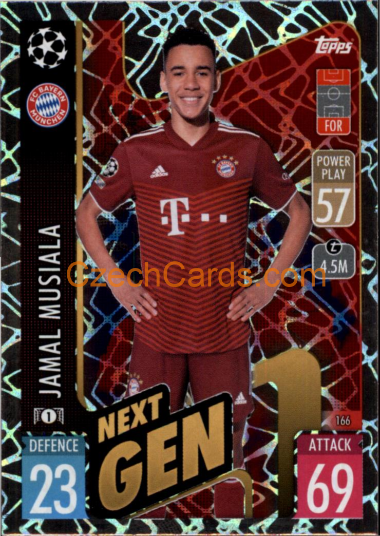 Jamal Musiala Topps Match Attax 2021/22 Next Gen #166