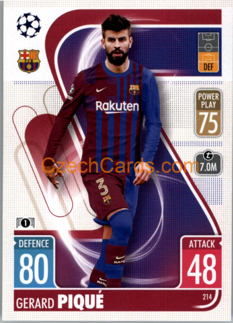 Gerard Piqué Topps Match Attax 2021/22 #214