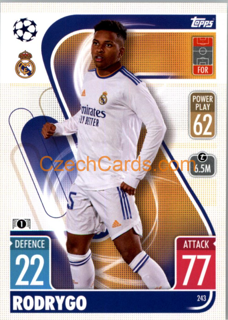Rodrygo Topps Match Attax 2021/22 #243